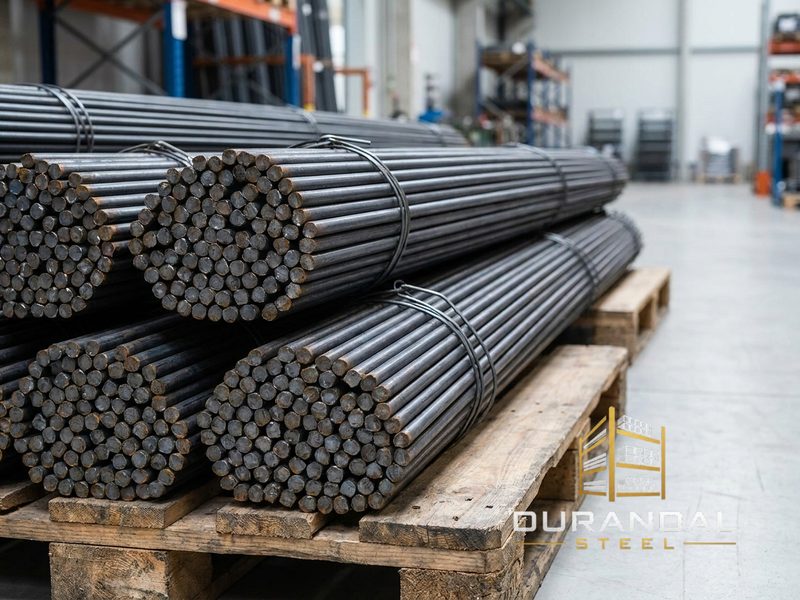 Stok besi beton SNI di gudang Durandal Steel Surabaya